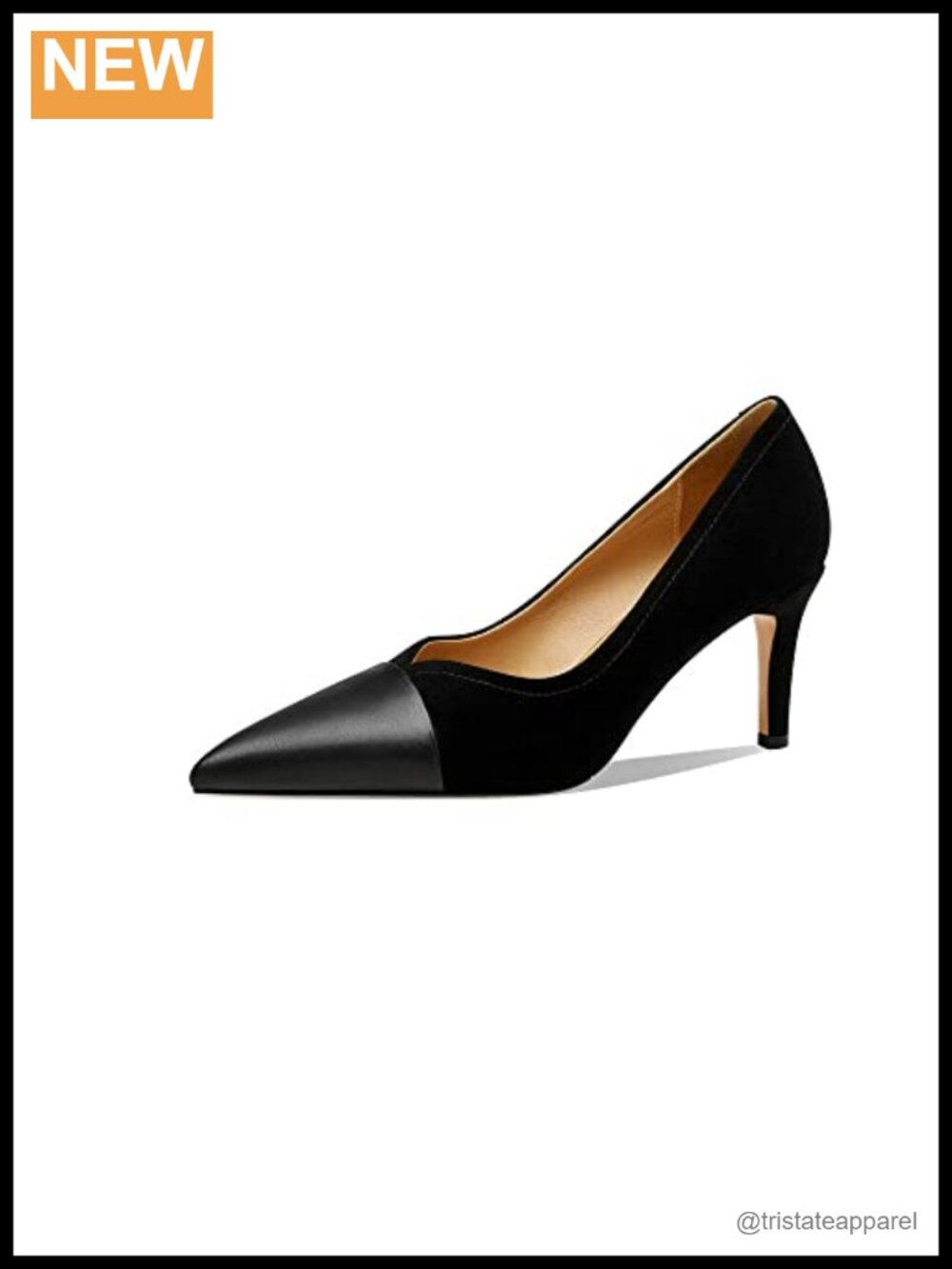 TinaCus Suede Leather Pointed Toe Stiletto Heel Pumps Handmade